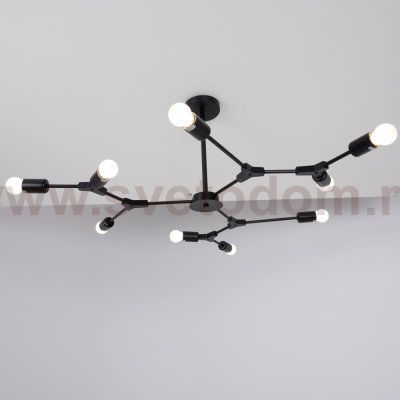 Люстра на штанге LATE D103 Black ImperiumLoft 193583-26