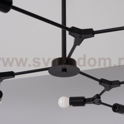 Люстра на штанге LATE D103 Black ImperiumLoft 193583-26