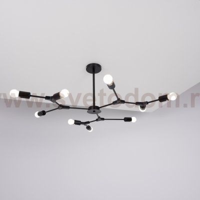 Люстра на штанге LATE D103 Black ImperiumLoft 193583-26