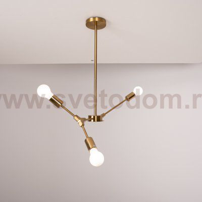 Люстра на штанге LATE D55 Gold ImperiumLoft 193585-26