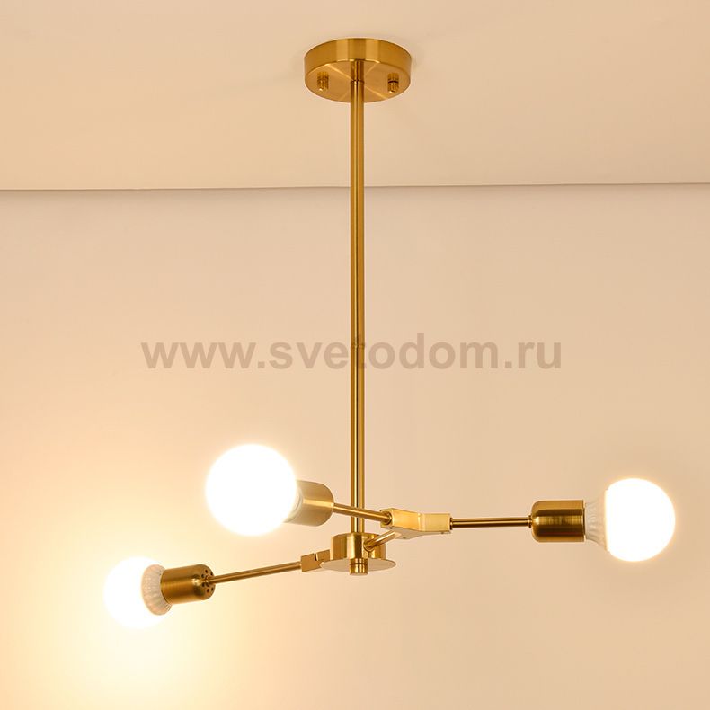 Люстра на штанге LATE D55 Gold ImperiumLoft 193585-26