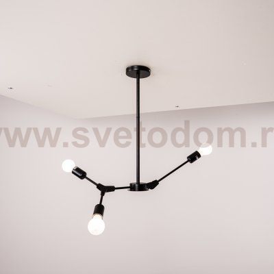 Люстра на штанге LATE D55 Black ImperiumLoft 193586-26