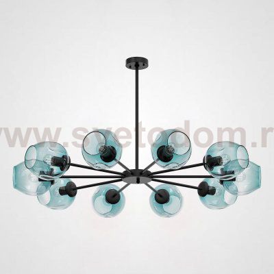 Люстра на штанге MARINE B 12 lamps Black/Blue ImperiumLoft 193756-26