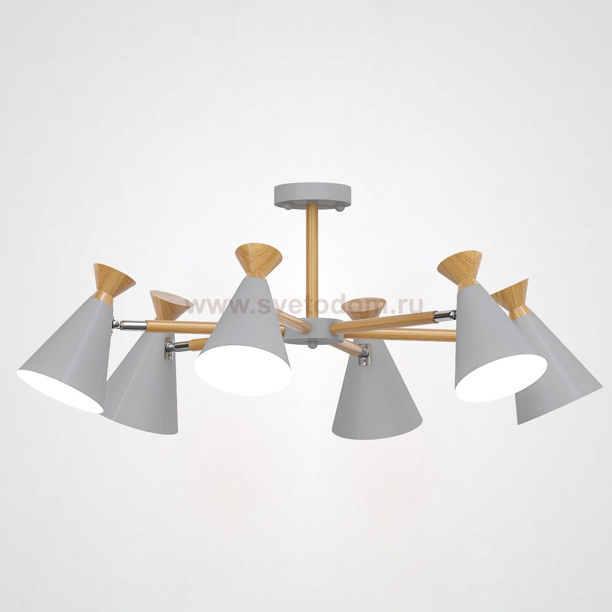 Люстра на штанге OLA D76.5 Gray ImperiumLoft 194989-26