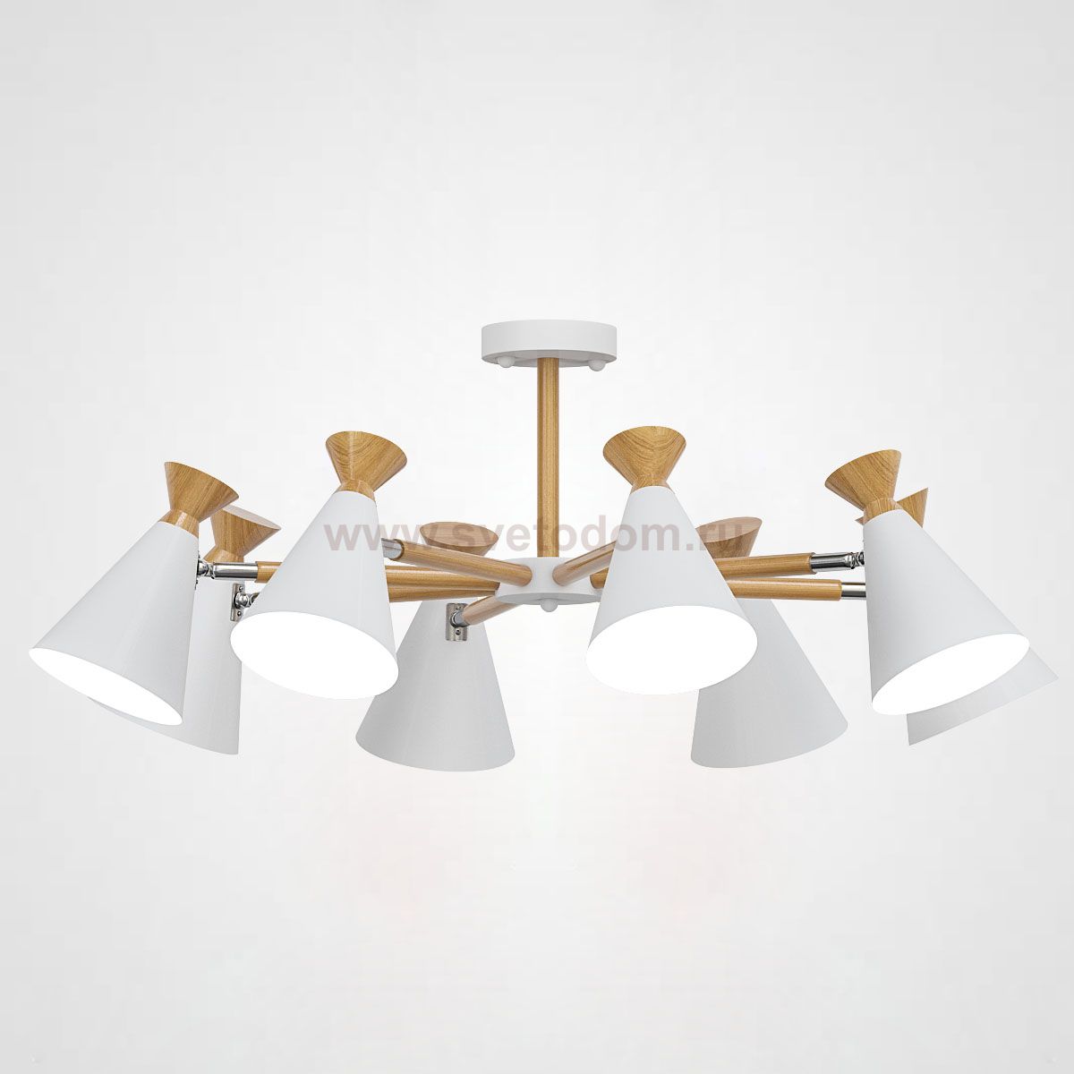 Люстра на штанге OLA D90,5 White ImperiumLoft 194996-26