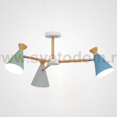 Люстра на штанге OLA D60,5 Green, Gray, White ImperiumLoft 195002-26