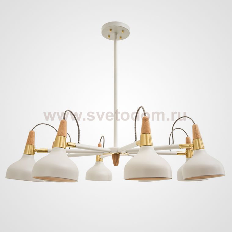 Люстра на штанге OPLAND A 8 lamps White ImperiumLoft 195009-26