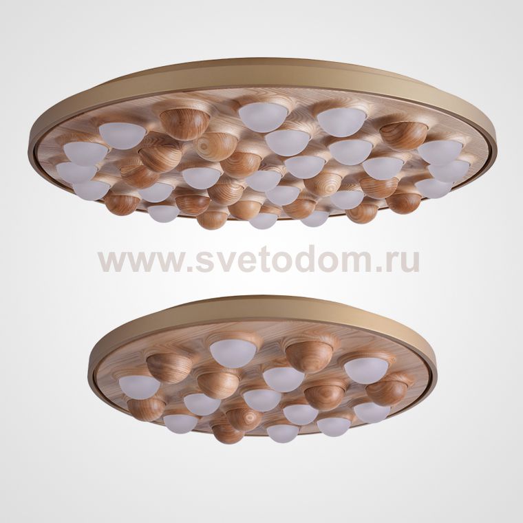 Потолочная люстра PIE D80 Gold/Light wood ImperiumLoft 195480-26