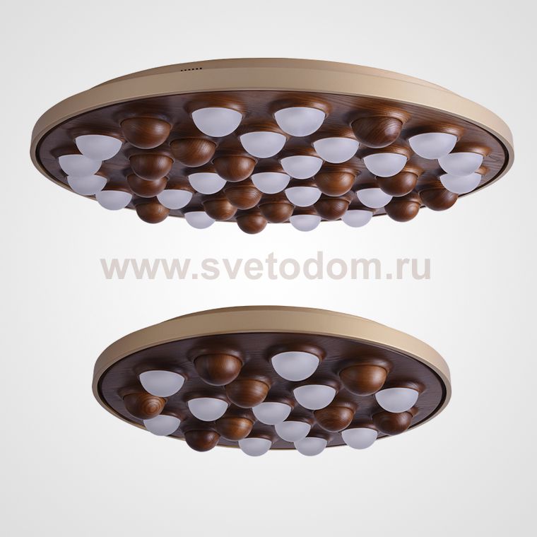 Потолочная люстра PIE D80 Gold/Dark wood ImperiumLoft 195481-26