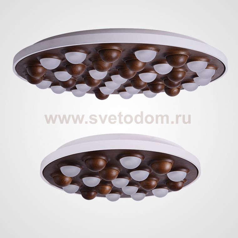 Потолочная люстра PIE D60 White/Dark wood ImperiumLoft 195484-26