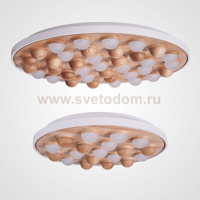 Потолочная люстра PIE D60 White/Light wood ImperiumLoft 195485-26