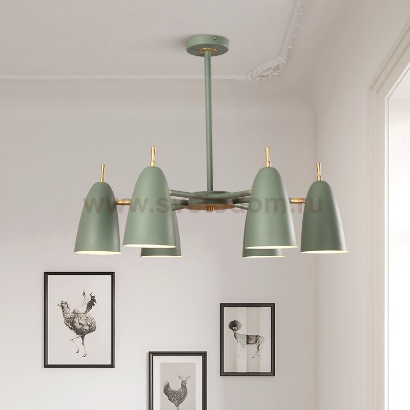 Люстра на штанге PINNACLE D70 Green ImperiumLoft 195501-26