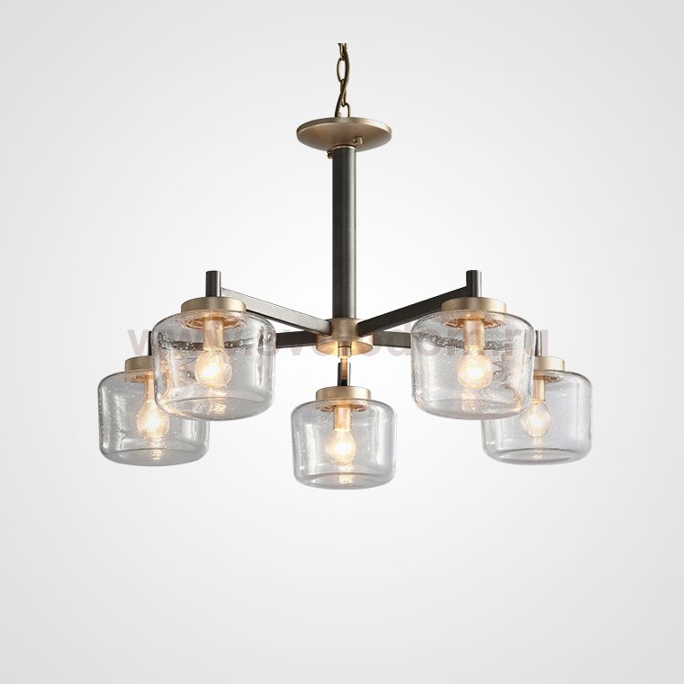 Подвесная люстра POT D70 5 lamps Transparent ImperiumLoft 195516-26