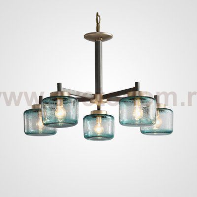 Подвесная люстра POT D70 5 lamps Blue ImperiumLoft 195517-26