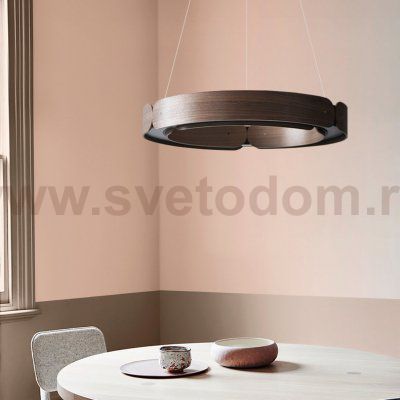 Подвесной кольцевой светильник RANGE 1 D70 Black walnut ImperiumLoft 195534-26