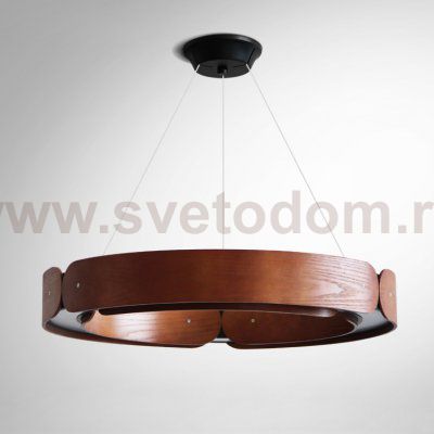 Подвесной кольцевой светильник RANGE 1 D55 Red wood ImperiumLoft 195535-26
