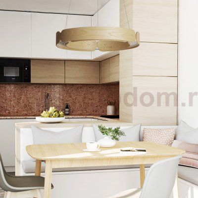Подвесной кольцевой светильник RANGE 1 D70 Red wood ImperiumLoft 195536-26