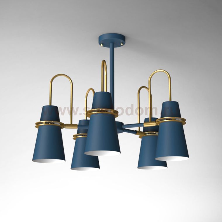 Люстра на штанге REINAR A D64 Blue ImperiumLoft 196740-26