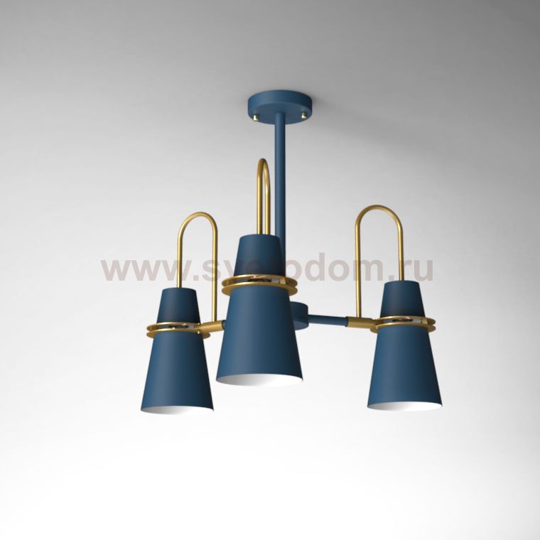 Люстра на штанге REINAR A D57 Blue ImperiumLoft 196741-26