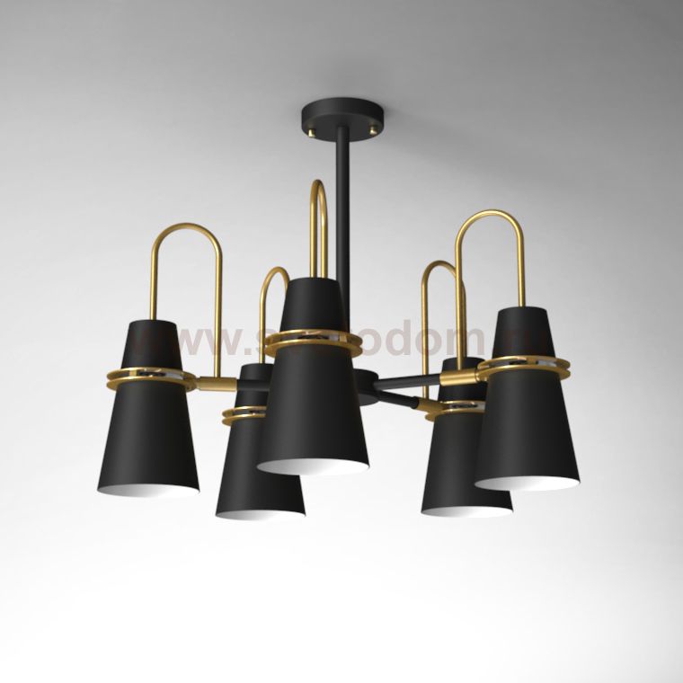 Люстра на штанге REINAR A D64 Black ImperiumLoft 196742-26