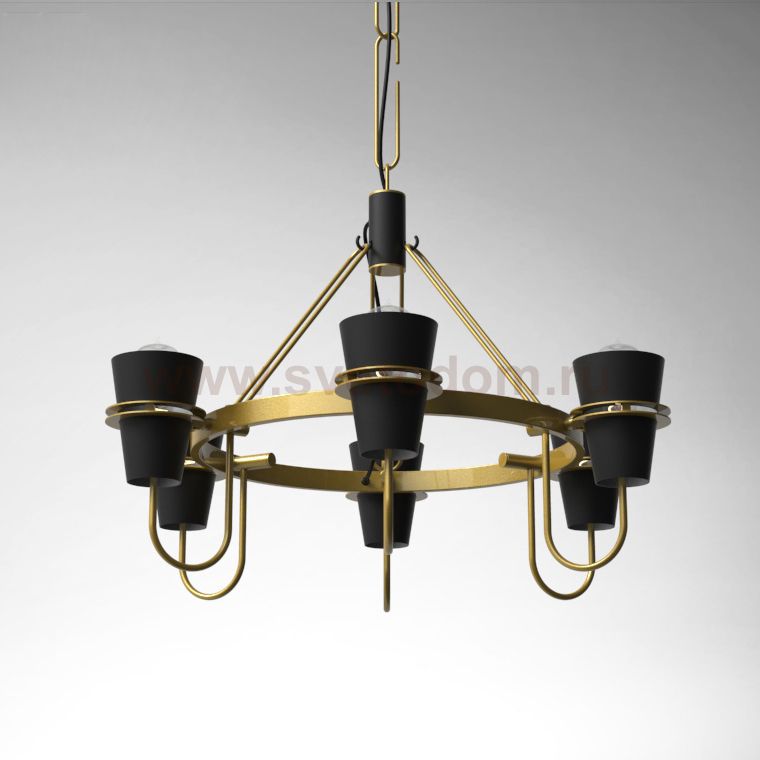 Подвесная люстра REINAR B D78 Black ImperiumLoft 196747-26