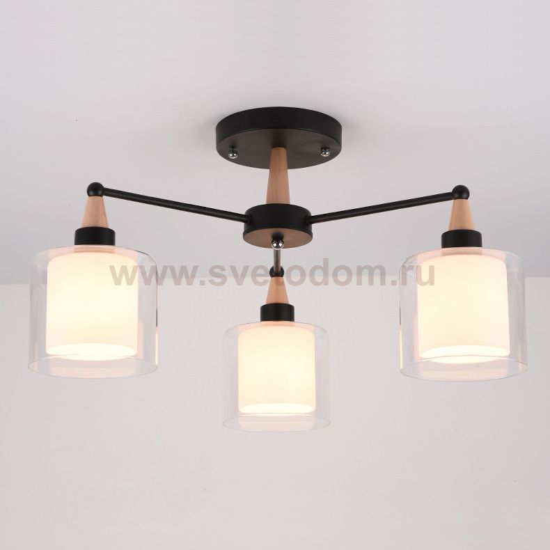 Люстра на штанге RICE D50 Black ImperiumLoft 196792-26