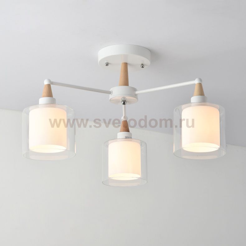 Люстра на штанге RICE D50 White ImperiumLoft 196794-26