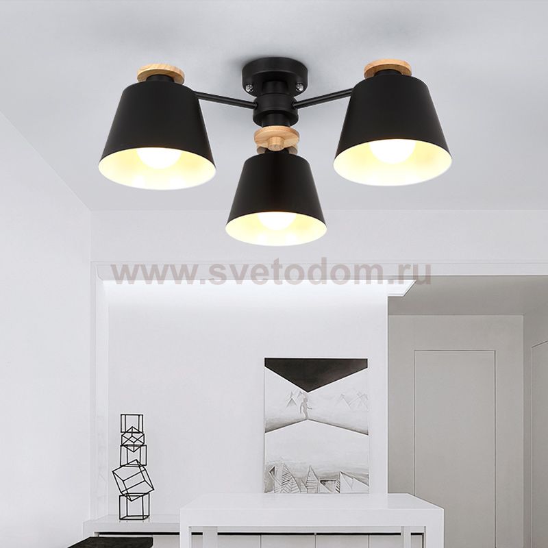 Люстра на штанге SCAD D66 Black ImperiumLoft 196820-26