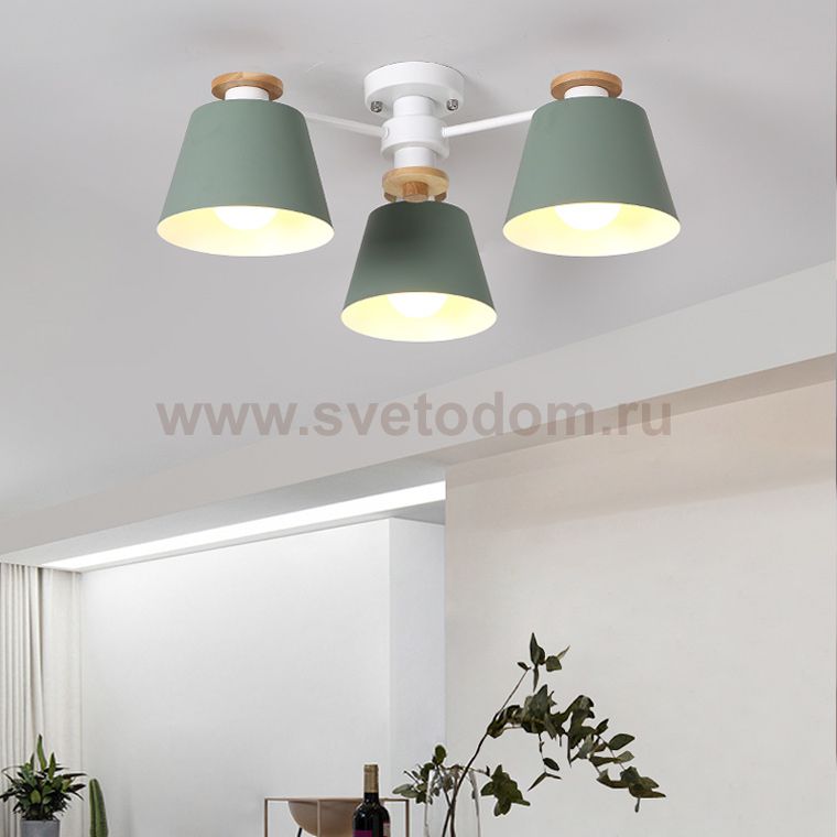 Люстра на штанге SCAD D66 Green ImperiumLoft 196823-26
