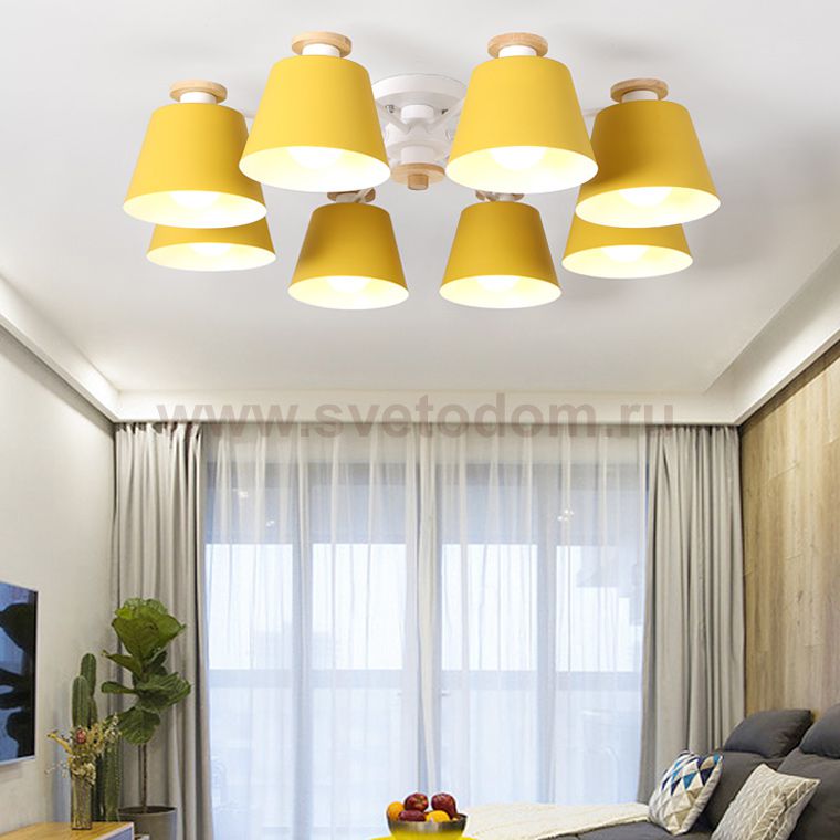 Люстра на штанге SCAD D88 Yellow ImperiumLoft 196834-26