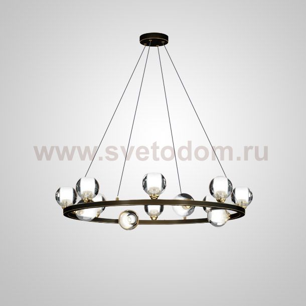 Подвесная люстра ILIANA CH D80 Brass Black ImperiumLoft 196881-23