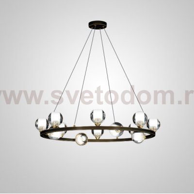 Подвесная люстра ILIANA CH D80 Brass Black ImperiumLoft 196881-23