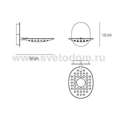 Настенный светильник бра Artemide 1977020A Reall parete 