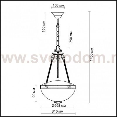 Люстра подвесная Odeon light 1989/2 ALICANTE