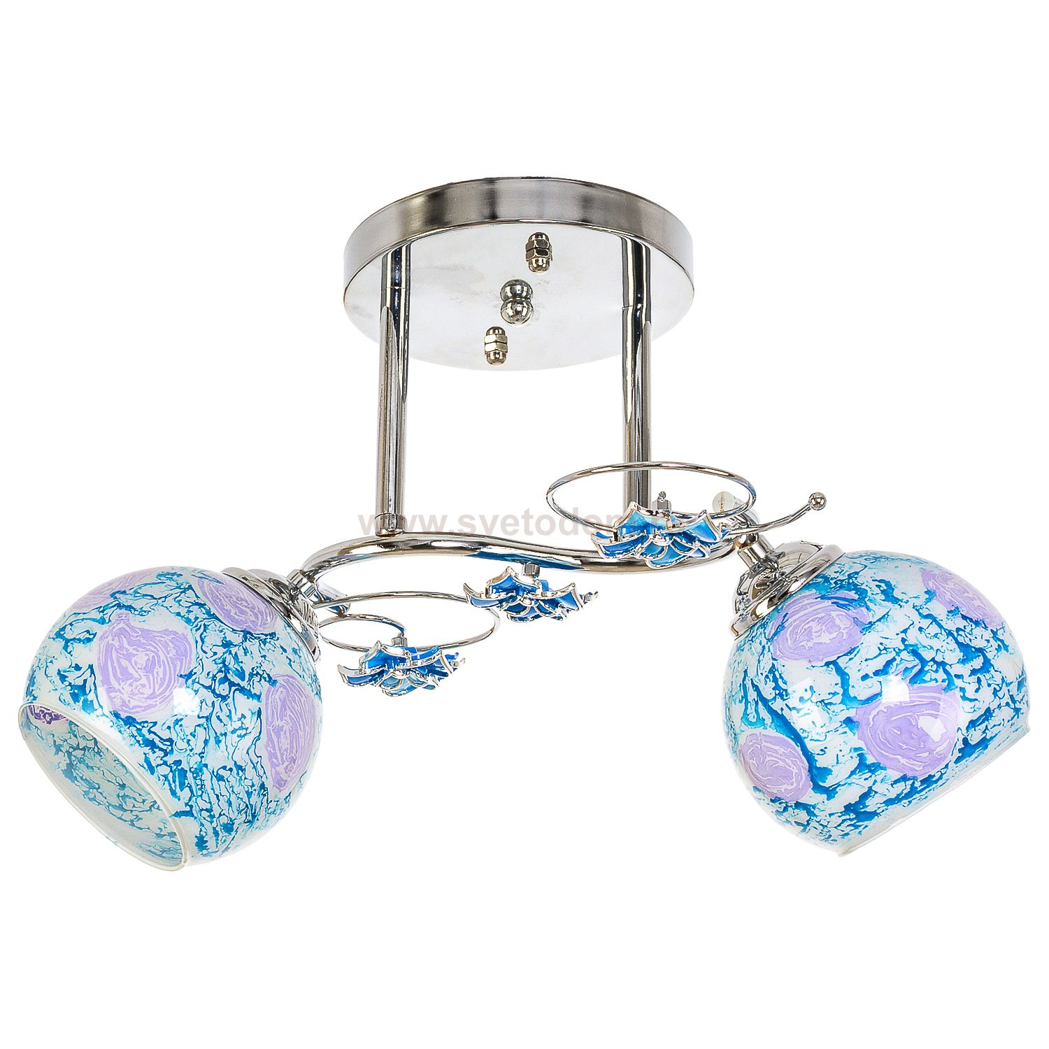 Люстра эконом Экономсвет 198HE/2CR BL