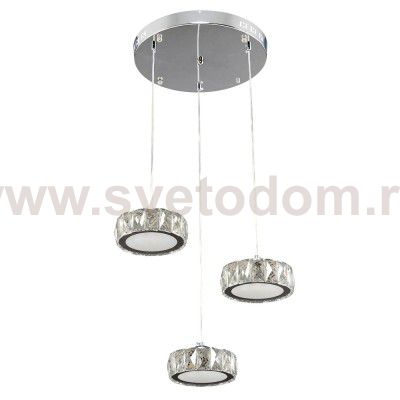 Люстра Геометрия 2-1628-3-CR+WH LED
