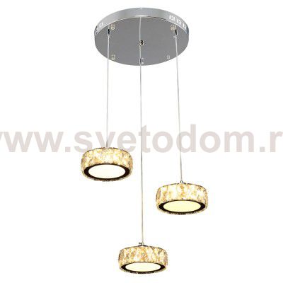 Люстра Геометрия 2-1628-3-CR+WH LED