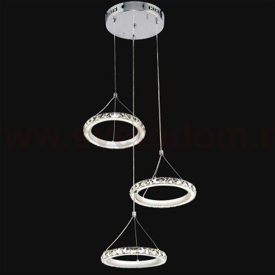 Люстра Геометрия 2-1631-3-CR+WH Y LED