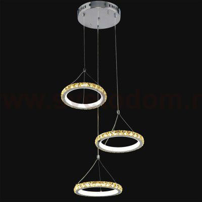 Люстра Геометрия 2-1631-3-CR+WH Y LED