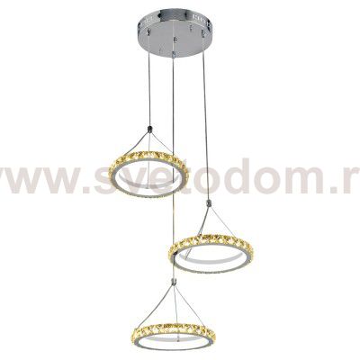 Люстра Геометрия 2-1631-3-CR+WH Y LED