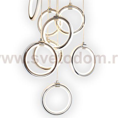 Люстра диодная Геометрия 2-1644-10-CR Y LED