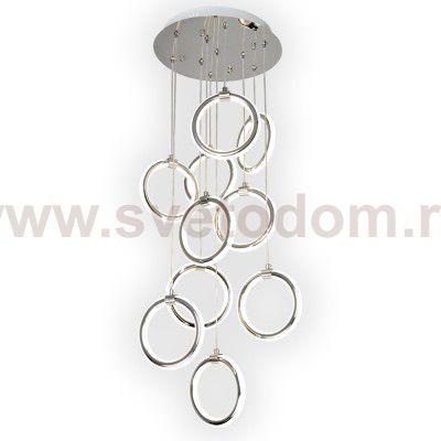 Люстра диодная Геометрия 2-1644-10-CR Y LED