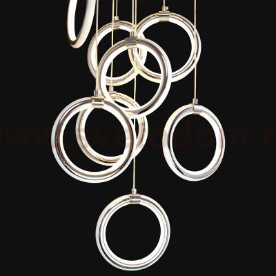 Люстра диодная Геометрия 2-1644-10-CR Y LED