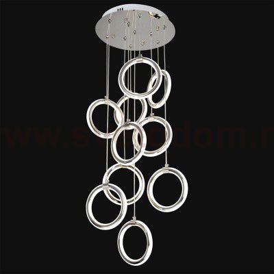 Люстра диодная Геометрия 2-1644-10-CR Y LED
