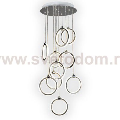 Люстра диодная Геометрия 2-1644-10-CR Y LED