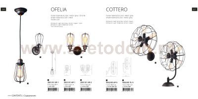 Светильник настенный Divinare 2001/01 AP-1 OFELIA