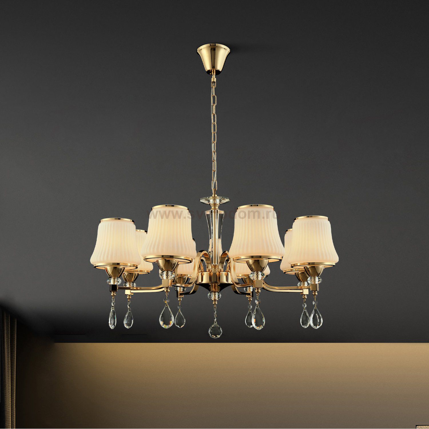 Люстра Rivoli Herta 2006-208 8 * Е14 40 Вт классика