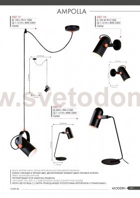 Настенный светильник Favourite 2007-1W Ampolla