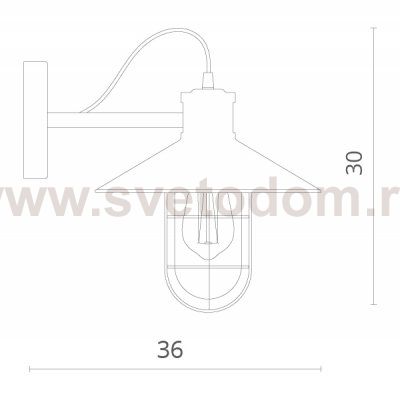 Светильник бра лофт Divinare 2007/01 AP-1 LATERNA