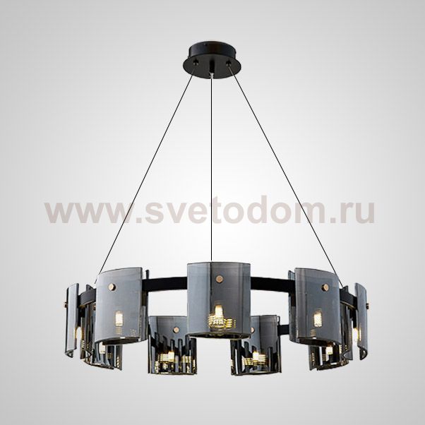 Подвесная люстра JANICE D80 Black Grey ImperiumLoft 201054-23